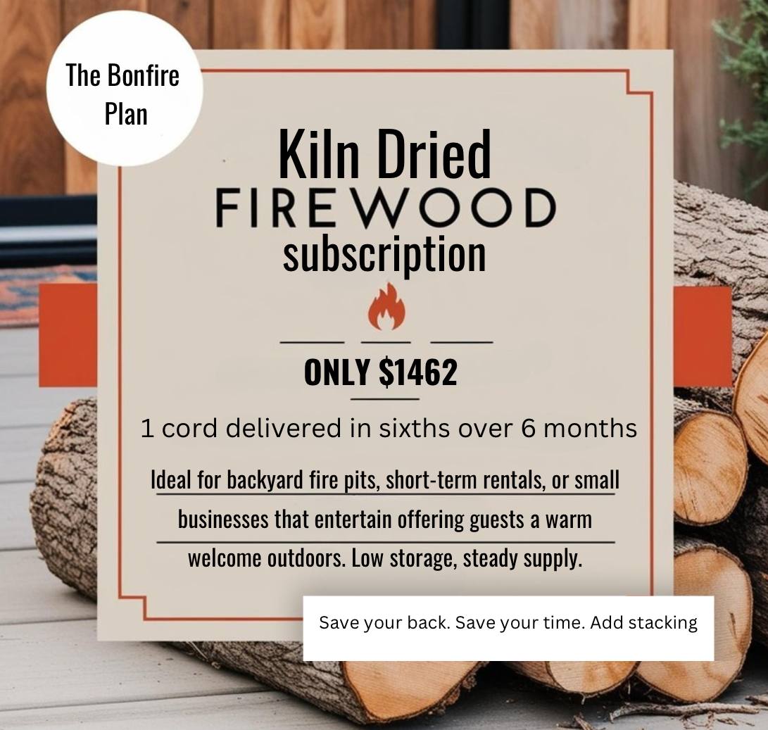 Suscripción de 3 meses a leña secada al horno (entrega mensual)